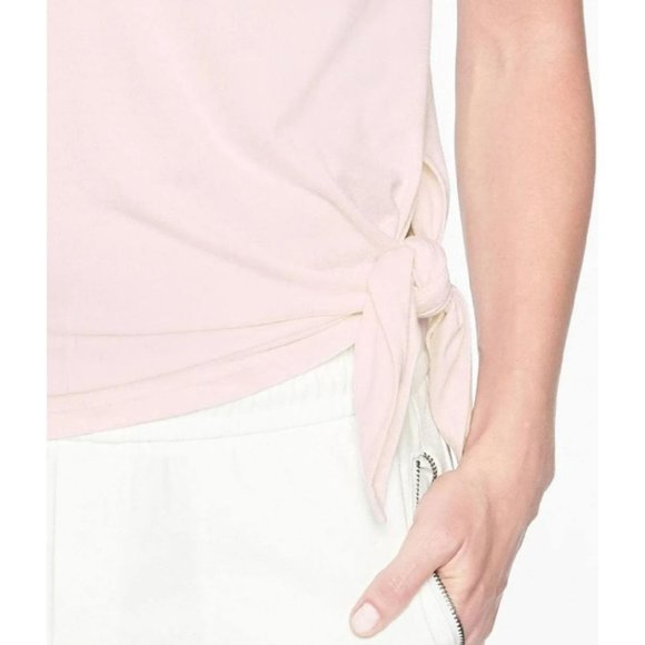 Athleta Light Pink Sleeveless Cloudlight Asymmetrical Side-tie Tank Top Size S - Picture 5 of 12